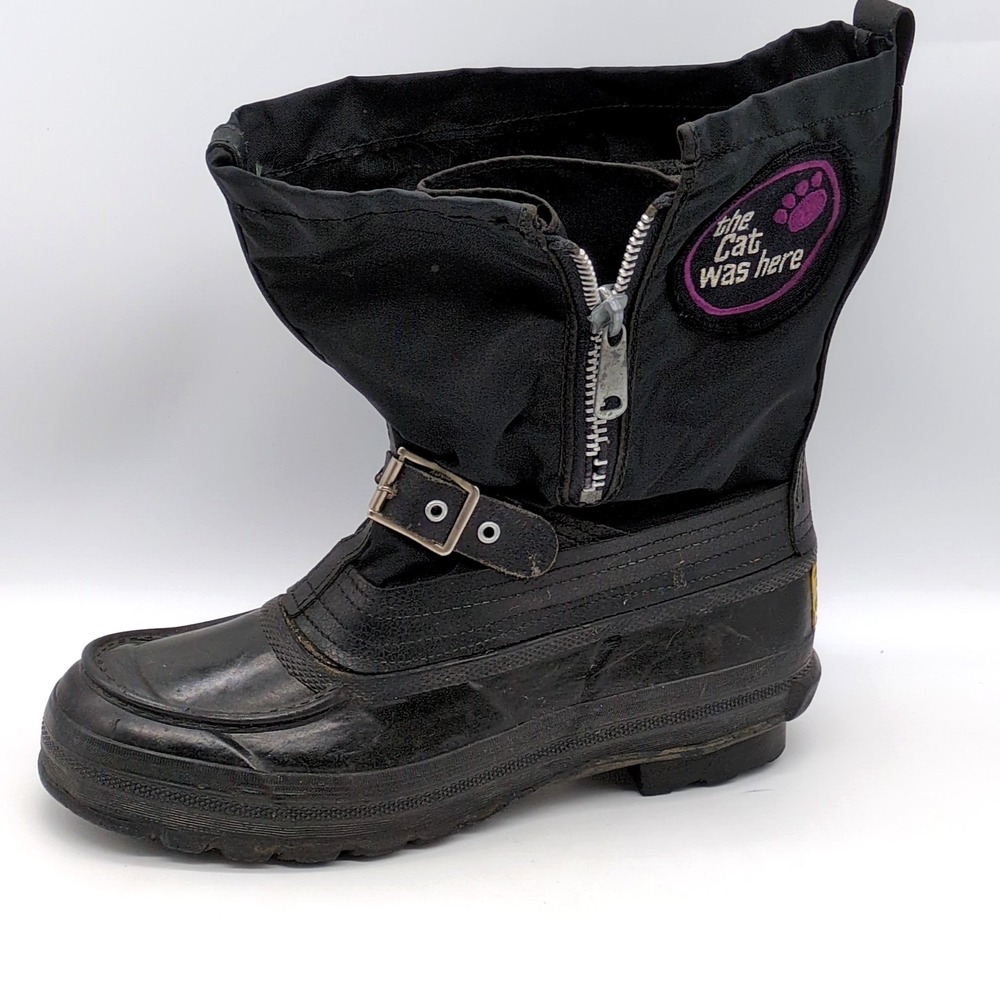 Vintage Arctic Cat Shoes Mens Black 8 Insulated Winter Boots The Cat Was‎ Here